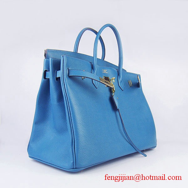 Hermes Birkin 40cm Togo Bag Blue 6099